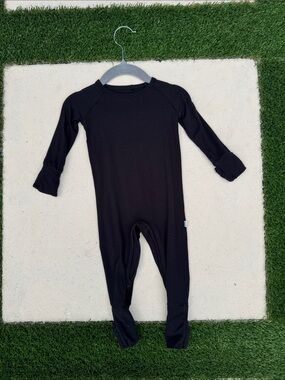 Little Sleepies crescent Black Kids Footed One-Piece